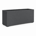 Fioriera rettangolare in acciaio grigio antracite 100 × 40 × 40 cm per interno ed esterno