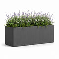 Fioriera rettangolare da esterno in polipropilene PP antracite 100 x 40 x 40 cm