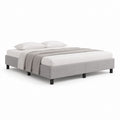 Set di 2 basi letto matrimoniali rettangolari in tessuto grigio chiaro, 180 x 200 cm